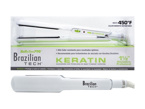 Plancha Pelo Alisado Keratina Babyliss Brazilian Tech 450f