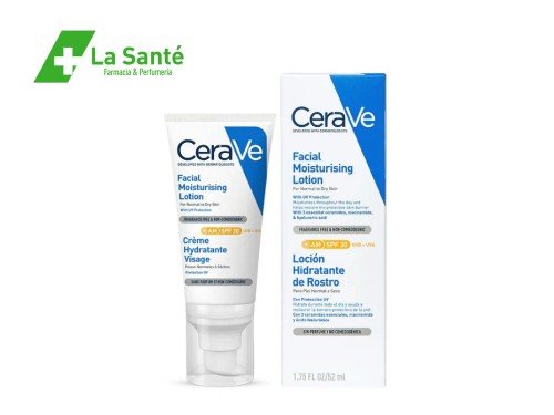 CeraVe Loción Hidratante día para rostro FPS30 piel normal a seca 52ml