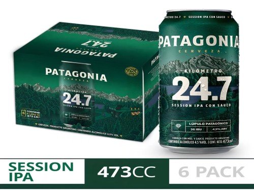 Cerveza Patagonia 24.7 IPA 473ml X6