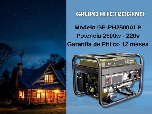 Grupo Electrogeno 6.5hp 2500w Philco