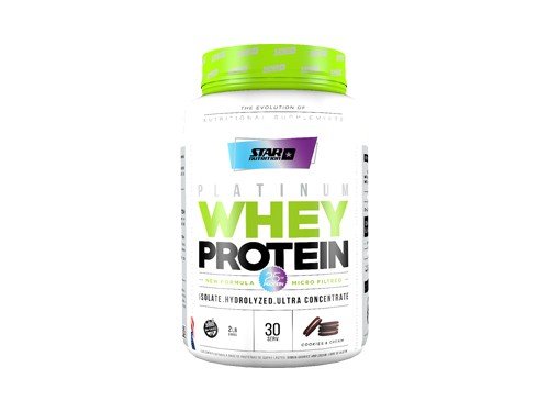 Suplemento Star Nutrition Platinum Whey Protein 2 Lb Cookies and Cream