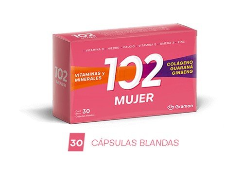 102 Mujer Vitaminas Minerales Suplemento 30 Capsulas