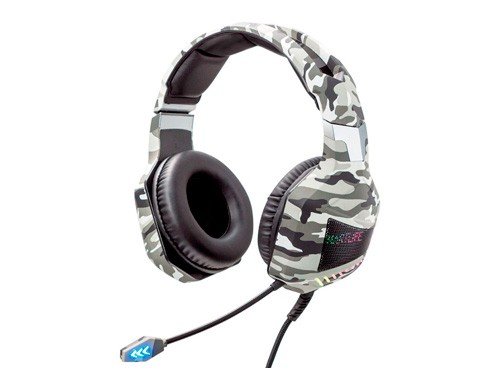 Auriculares On-ear Smartlife Headset Gamer Luz Rgb Camogrey