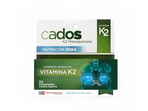 Suplemento Cados Vitamina K2 Natural x 30 Comprimidos