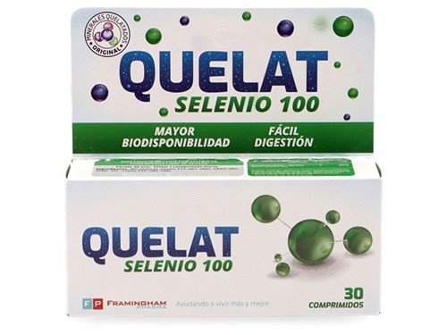 Quelat Selenio 100 Minerales Suplemento Antioxidante 30 Comprimidos