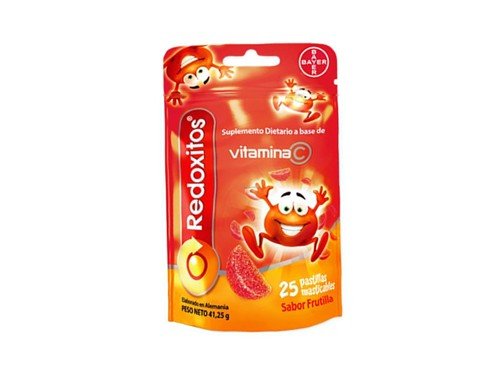 Redoxitos Vitamina C Frutilla 25 Pastillas Masticables Redoxon