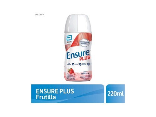 Suplemento Nutricional Ensure Plus 220ml - Sabor: Frutilla