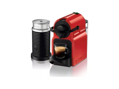 Cafetera Nespresso Electro Inissia Automatica + Aeroccino 3 Color Rojo