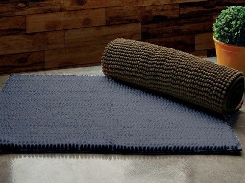 Alfombra De Baño Chenille Antideslizante Super Suave 50x70cm