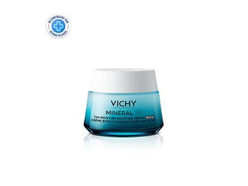 Crema hidratante facial Mineral 89 textura rica - Vichy