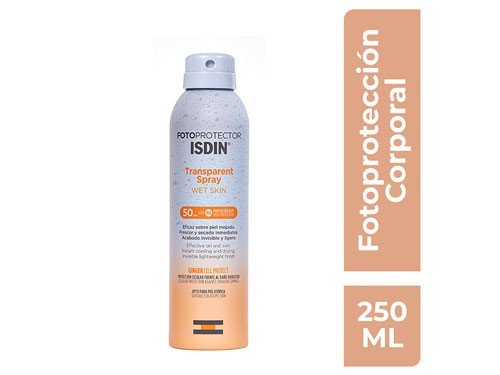 Fotoprotector Isdin Fps50+ Wet Skin Spray Transparente 250ml