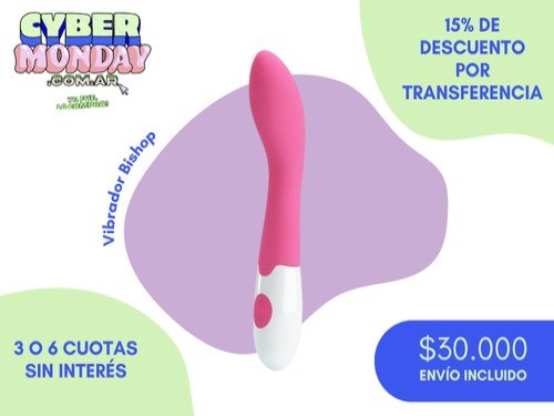 Vibrador para Punto G de Silicona Médica a Pilas Bishop by Pretty Love