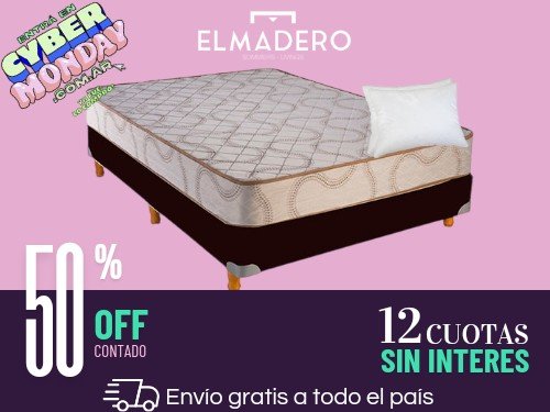 CONJUNTO GANI GRAN SUEÑO FELIZ 2 PLAZAS 140X190X24 + 2 ALM. DE REGALO