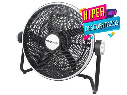 Ventilador Turbo 20″. Aspas Plasticas 5. Velocidades 3. KanjiHome