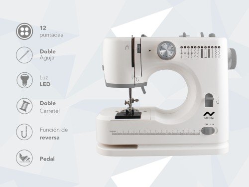 Máquina De Coser Nictom Mc04 Industrial 12 Punt Doble Aguja