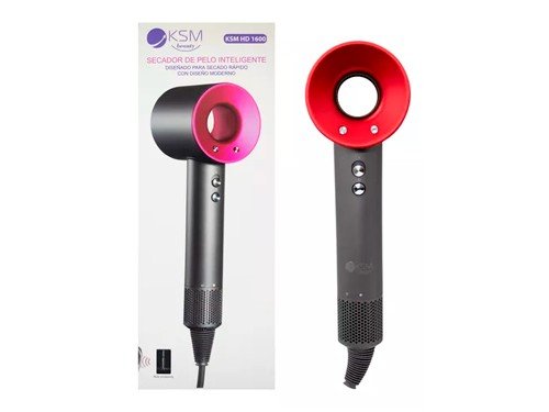 Ksm Beauty Secador De Pelo Inteligente Hd 1600 Rojo Rápido