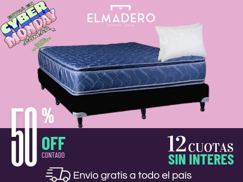 CONJUNTO SOMMIER MAXIKING ESPEJO DE LUNA QUEEN 160X200 + 2 ALM. REGALO