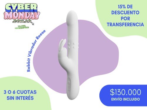 Vibrador con Rotación, Sube y Baja y Recargable de Silicona Reese