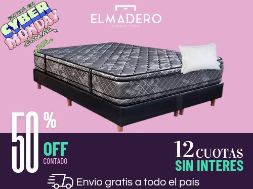 CONJUNTO SOMMIER DESEO DIAMANTE KING 180X200 + 2 ALM. DE REGALO