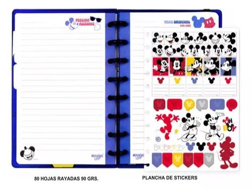 Cuaderno con sistema de discos A5 Mickey - Mooving Loop