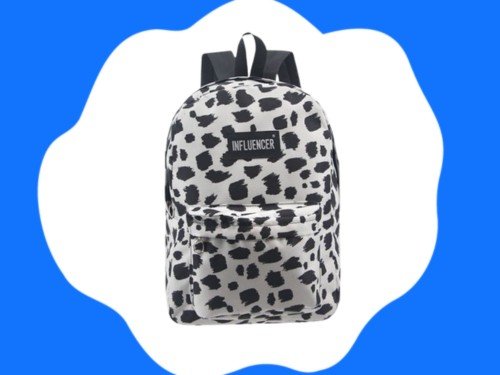 Mochila Influencer 17" Animal Print con Portabotellas.