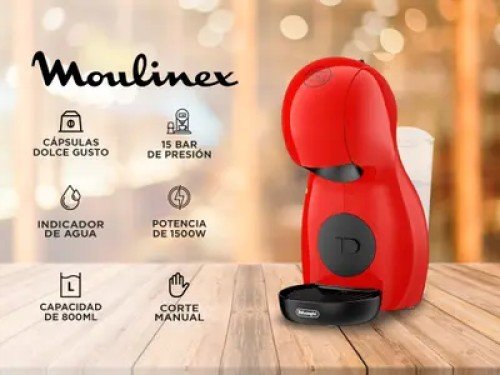 Cafetera Moulinex Dolce Gusto Piccolo XS 15 bares 1500 watts manual