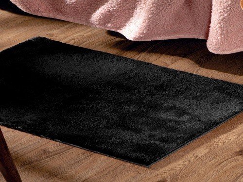 Alfombra De Baño Simil Chinchilla Antideslizante 50x70 Cm