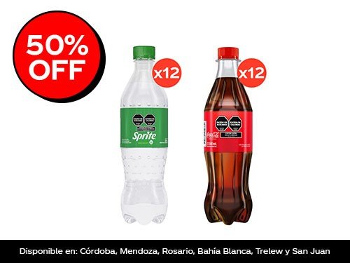 Sprite 500ml x12 + Coca Cola Original 500ml x12