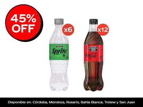 Sprite Zero 500ml x6 + Coca Cola Zero 500ml x12