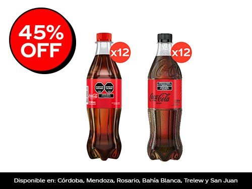 Coca Cola Original 500ml x12 + Coca Cola Zero 500ml x12