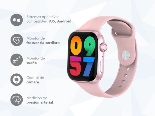 Smartwatch Nictom Nt05 Rosa Deportivo Bluetooth Llamadas Rosa