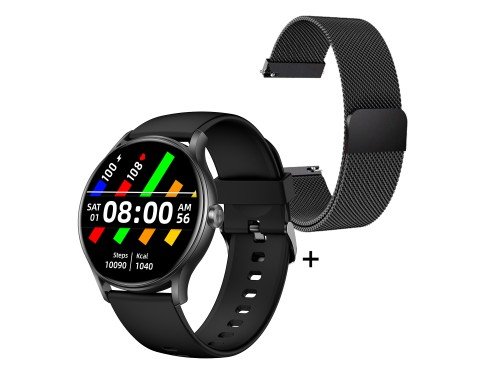 Smartwatch Nictom Nt16 1,28 Notificaciones + Malla Metálica Negro