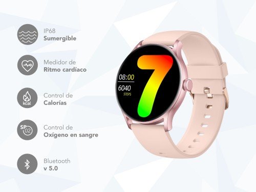 Smartwatch Nictom Nt16 1,28 Notificaciones Control Música Rosa