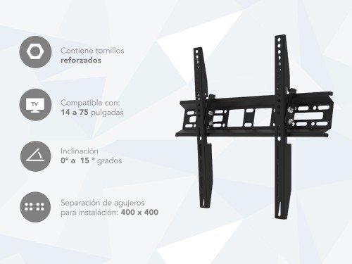 Soporte Tv Led Lcd Smart 14 Hasta 75 Pulgadas De Pared Fijo