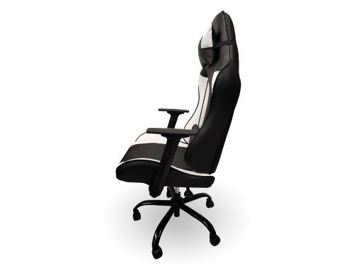 Sillon de escritorio Gamer Basic negro/blanco en eco cuero