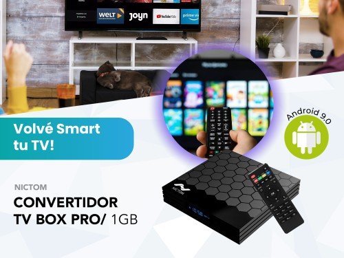 Convertidor Smart Tv Nictom 1gb Ram T1pro + Control Remoto