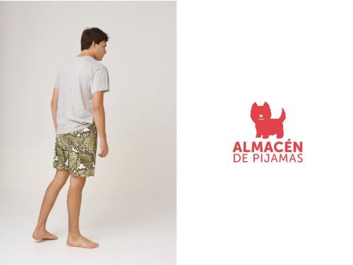 Conjunto Pijama Hombre Short y Manga Corta Verde | Almacén de pijamas