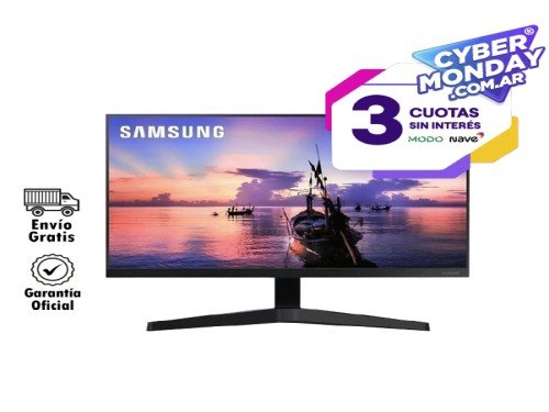 Monitor Led Samsung 22'' Con Diseño Sin Bordes - Lf22t35