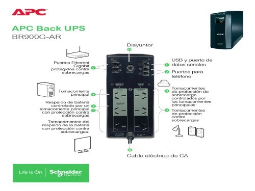 Ups Apc Br900g-ar 900va 6 Tomas Estabilizador Gtia 2 Años