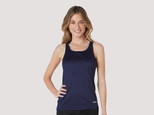 Musculosa Deportiva Azul Mujer