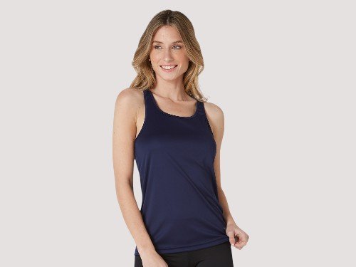 Musculosa Deportiva Azul Mujer