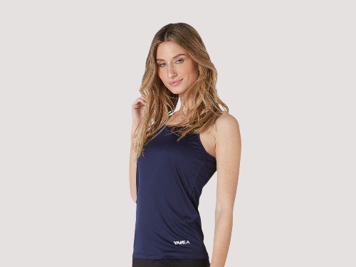 Musculosa Deportiva Azul Mujer