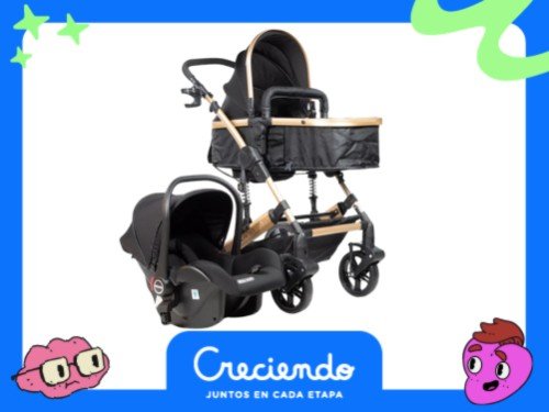 Coche Mega Baby Bebe Convertible Tres En Uno Con Huevito + Moises