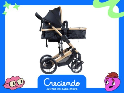 Coche Mega Baby Bebe Convertible Tres En Uno Con Huevito + Moises