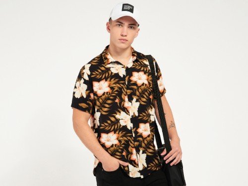 Camisa Estampada Paradise manga corta Kevingston