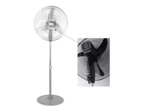 Ventilador De Pie 20pulgadas Movimiento Oscilante Regulable 1,7m Cromo