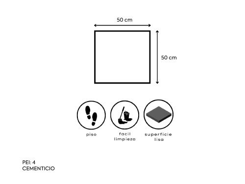 Cerámico Riminni Gris 50x50m2 Cañuelas