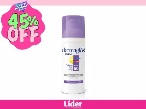 DERMAGLOS Protector Solar Facial FPS50 Sin Color x 50 G.