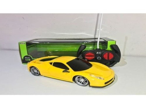 Auto a R/C 1:20 c/Luz 6 Funciones Amarillo/Rojo 1601941