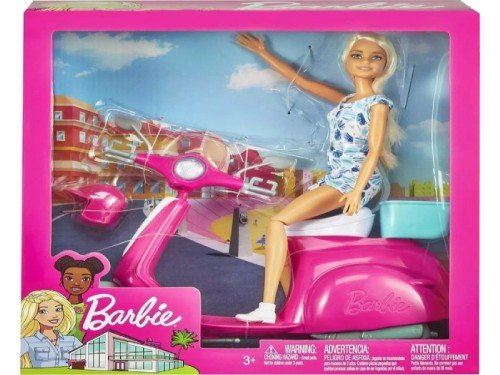 Barbie Muñeca y Moto Scooter GBK85